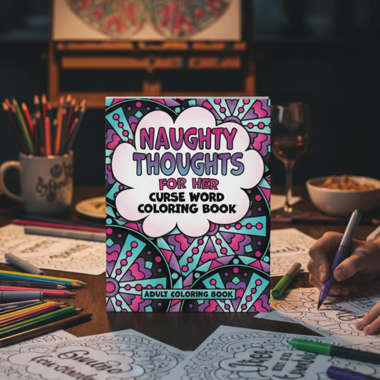 Naughty Thoughts for Her Curse Word Coloring Book (50% OFF)
