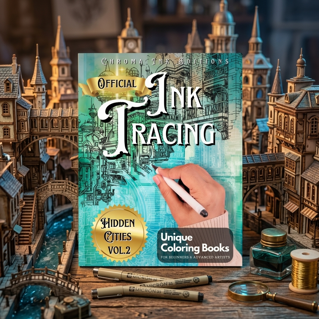 Official Ink Tracing Coloring Book